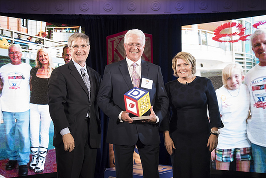 Stan Simmerson receives the Duke Children's Hero award at the 2018 Duke Children's Gala